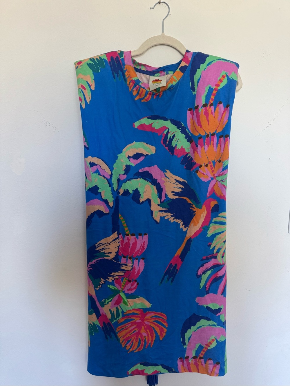 FARM RIO Vivid Blue Tropical Shift Dress